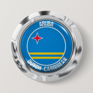 Aruba Round Emblem 3 Inch Round Button