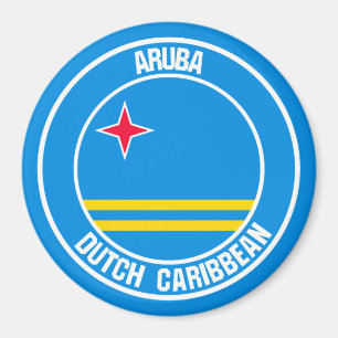 Aruba Round Emblem Magnet