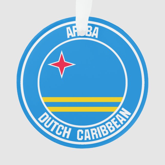 Aruba Round Emblem Ornament (Front)