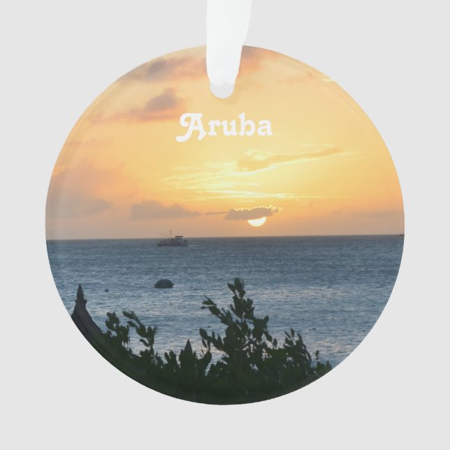 Aruba Setting Sun Ornament (Front)