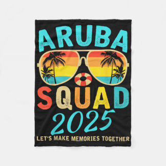 Aruba Squad 2025 Vacation Friends Family Matching  Fleece Blanket