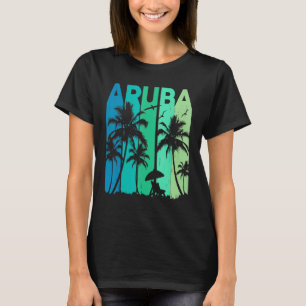 Aruba Summer Vacation  Palm Tree Beach Vintage T-Shirt