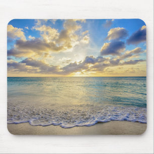 Aruba Sunset over Moving Sea Mouse Pad