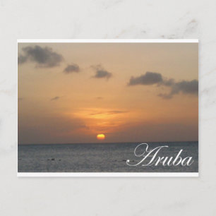 Aruba Sunset Postcard