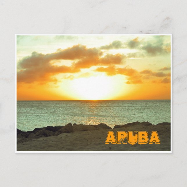 Aruba Sunset Postcard (Front)