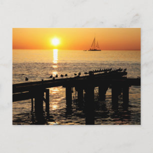 Aruba sunset postcard