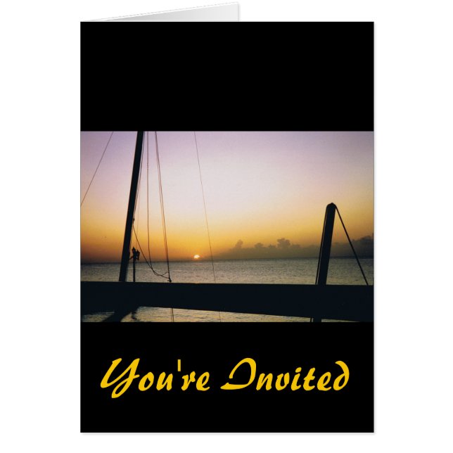 Aruba Sunset You're Invited (Front)