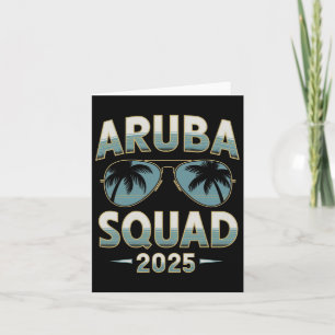 Aruba Vacation Squad 2025 Matching Family Vacation Card
