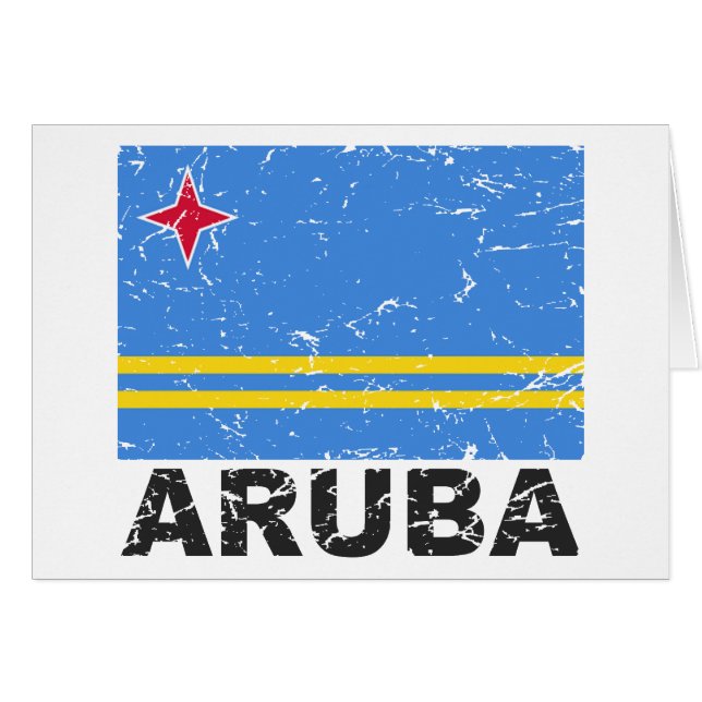 Aruba Vintage Flag (Front Horizontal)