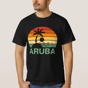 Aruba Vintage Palm Trees Summer Beach T-Shirt