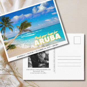 Aruba Wedding Island Save the Date Postcard