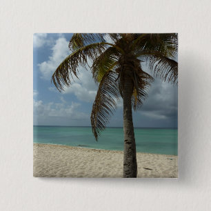 Aruban Beach I Beautiful Nature Scene 2 Inch Square Button
