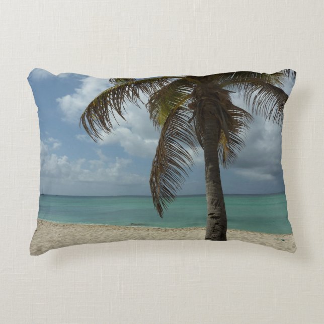 Aruban Beach I Beautiful Nature Scene Decorative Pillow (Front)