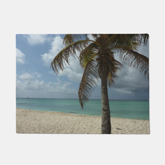 Aruban Beach I Beautiful Nature Scene Doormat (Front)