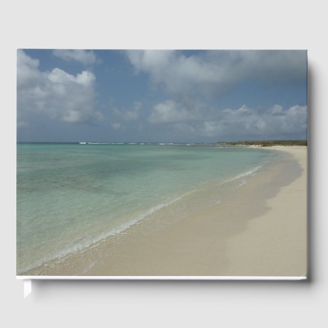 Aruban Beach II Beautiful Nature Scene Guest Book (Front)