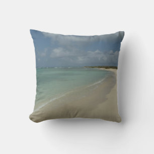Aruban Beach II Beautiful Nature Scene Throw Pillow
