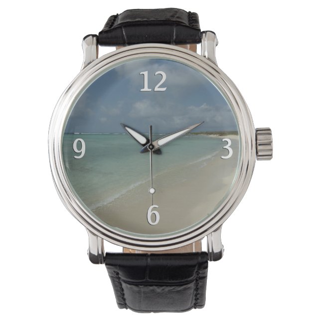 Aruban Beach II Beautiful Nature Scene Watch (Front)