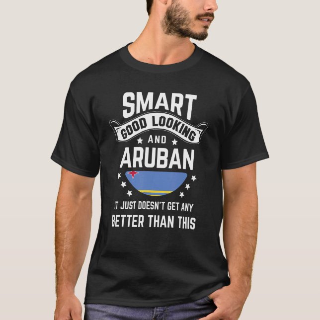 Aruban Flag Native Pride  Aruba Aruban Roots T-Shirt (Front)