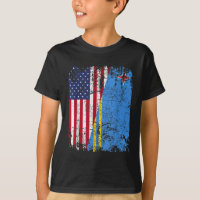 ARUBAN ROOTS Half American Flag ARUBA FLAG