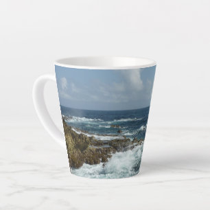 Aruba's Rocky Coast and Blue Ocean Latte Mug