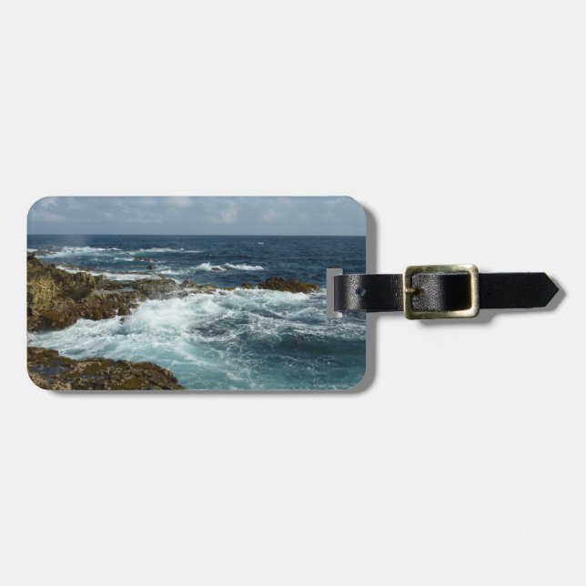 Aruba's Rocky Coast and Blue Ocean Luggage Tag (Front Horizontal)