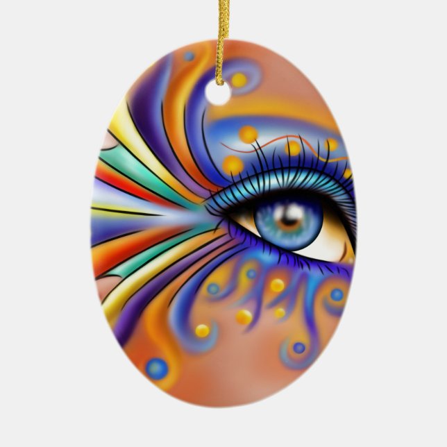 Arubissina V1 - fish eye Ceramic Ornament (Front)