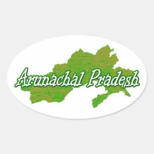 Arunachal Pradesh Oval Sticker