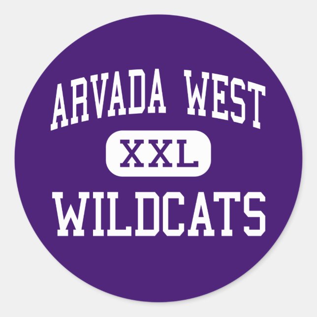 Arvada West - Wildcats - High - Arvada Colorado Classic Round Sticker (Front)