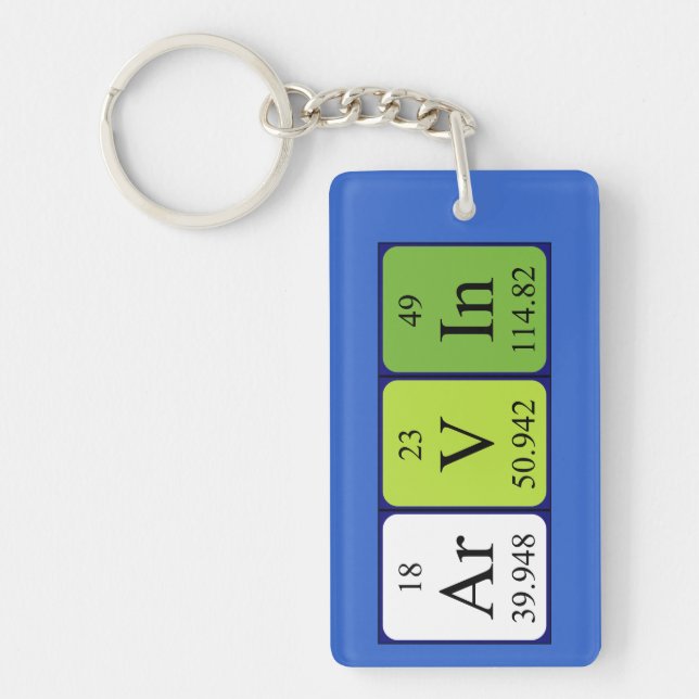 Arvin periodic table name keyring (Front)