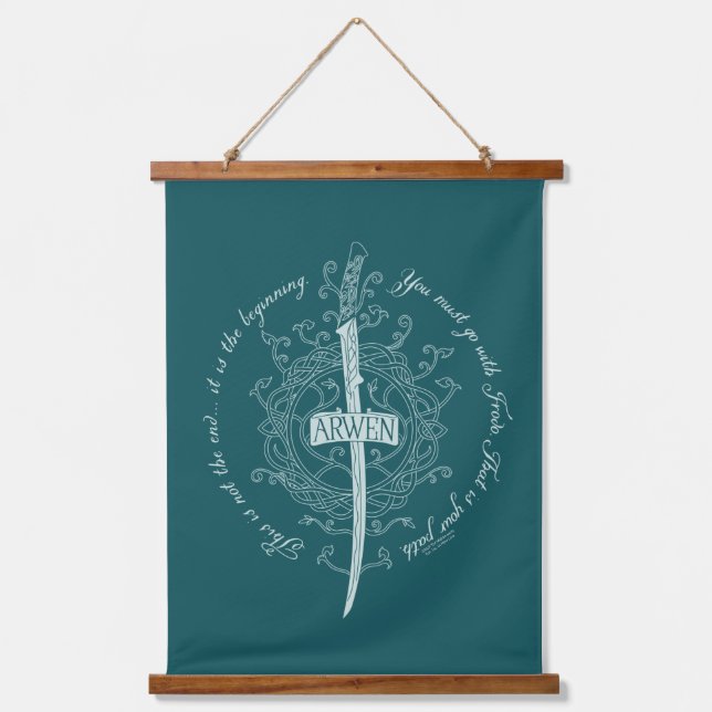 ARWEN™ Elven Sword Quote Hanging Tapestry (Front)