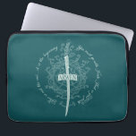 ARWEN™ Elven Sword Quote Laptop Sleeve<br><div class="desc">Honor the strength and grace of Arwen™ with this striking Lord of the Rings™ design inspired by the Elves. Centered around an elegant Elven sword framed by intricate, flowing vinework, the artwork beautifully reflects her courage, devotion, and timeless spirit. The circular quote, “This is not the end… it is the...</div>