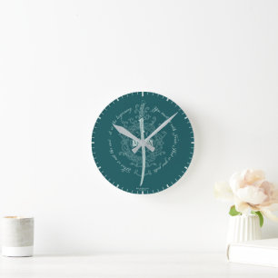 ARWEN™ Elven Sword Quote Round Clock
