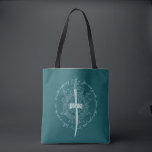 ARWEN™ Elven Sword Quote Tote Bag<br><div class="desc">Honor the strength and grace of Arwen™ with this striking Lord of the Rings™ design inspired by the Elves. Centered around an elegant Elven sword framed by intricate, flowing vinework, the artwork beautifully reflects her courage, devotion, and timeless spirit. The circular quote, “This is not the end… it is the...</div>