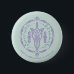 ARWEN™ Evenstar Quote Graphic 2 Inch Round Button<br><div class="desc">Embrace the grace and strength of Middle-earth™ with this elegant Lord of the Rings™ design inspired by Arwen™ and the timeless beauty of Elven artistry. At the center, an intricate Evenstar-style motif is framed by delicate scrollwork and flowing ornamental details, creating a refined, symmetrical composition. Encircling the design is the...</div>
