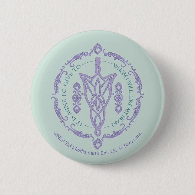 ARWEN™ Evenstar Quote Graphic 2 Inch Round Button (Front)