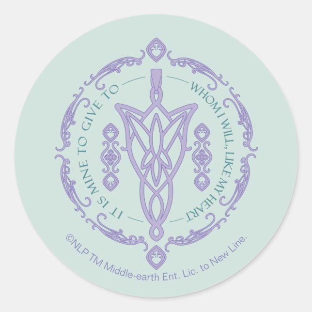 ARWEN™ Evenstar Quote Graphic Classic Round Sticker (Front)