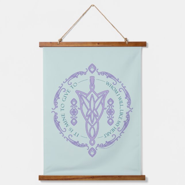 ARWEN™ Evenstar Quote Graphic Hanging Tapestry (Front)