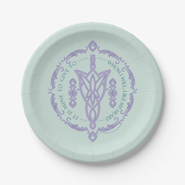 ARWEN™ Evenstar Quote Graphic Paper Plate (Front)