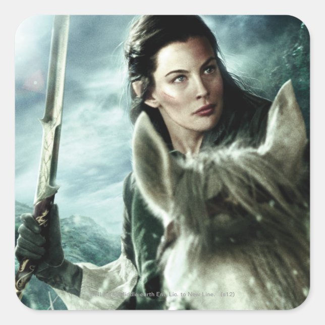 ARWEN™ in Snow and Sword Square Sticker (Front)