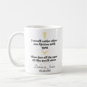 Arwen "One Lifetime With You" Quote With Icons Coffee Mug