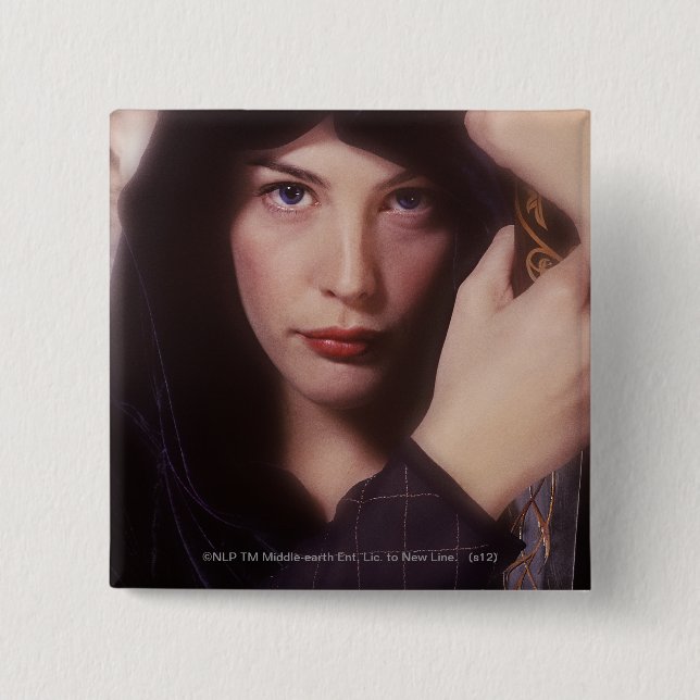 ARWEN™ with sword 2 Inch Square Button (Front)