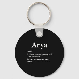 Arya Name Definition Keychain