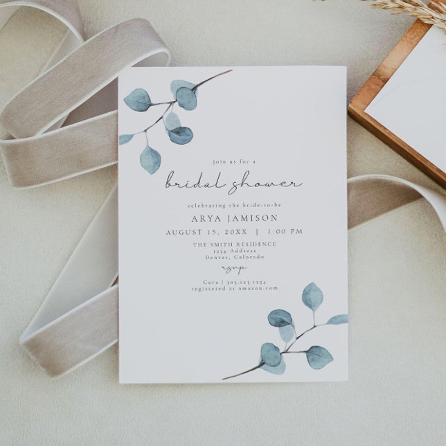 ARYA Rustic Eucalyptus Greenery Bridal Shower  Invitation (Creator Uploaded)