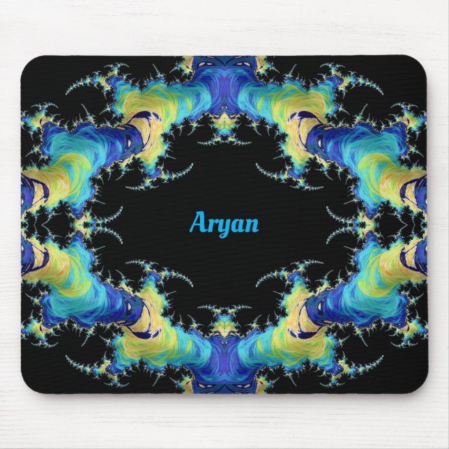 ARYAN ~ Strange 3D Pattern ~ Personalized  Mouse Pad (Front)