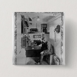As Aboard the Wrecked "Titanic" 2 Inch Square Button