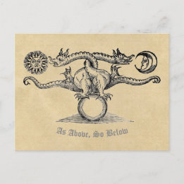 As Above, So Below: Alchemy Dragon Postcard