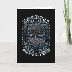 As Above So Below Alchemy Tree Of Life Card