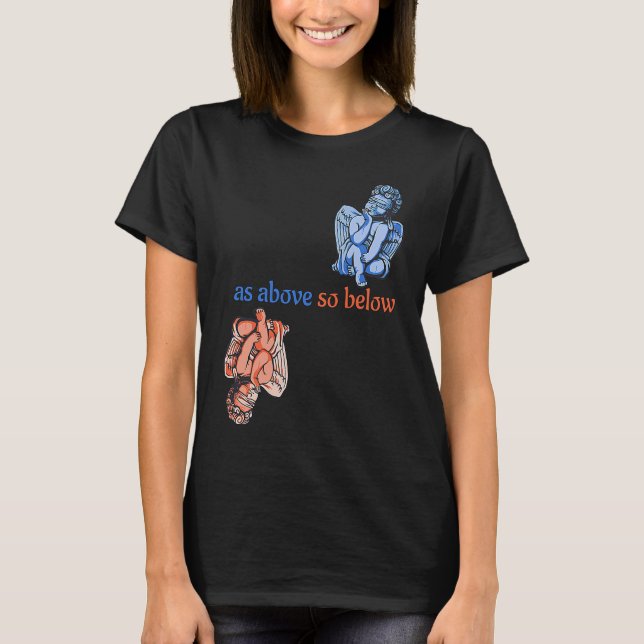 As Above so Below Angels Magic Alchemy Occult T-Shirt (Front)