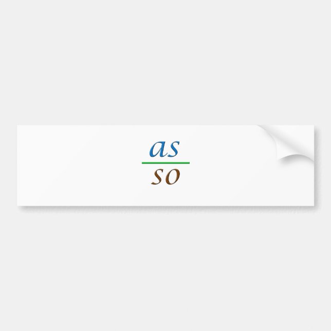 as above so below bumper sticker (Front)