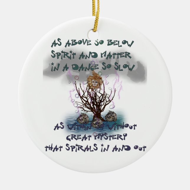As Above So Below Ceramic Ornament (Front)